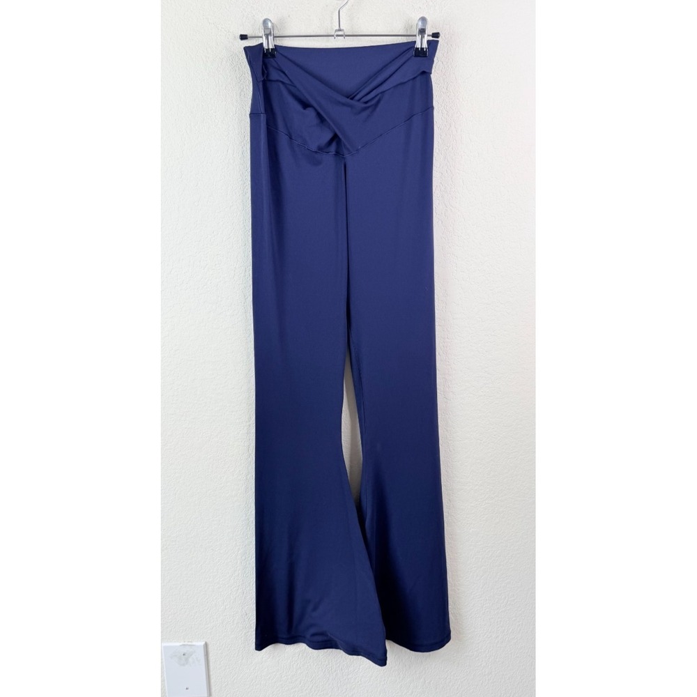 Aerie OFFLINE Real Me Flare Leggings Women's L Blue High Waisted Yoga Pants